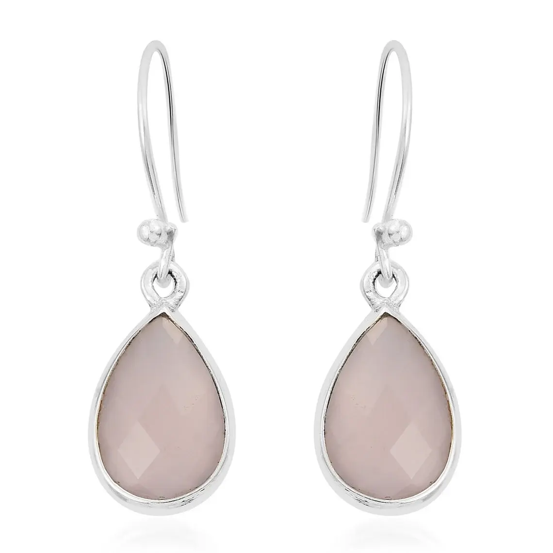 Rose Quartz anting-anting Boho buatan tangan batu permata kualitas terbaik 925-Sterling Silver antik perak