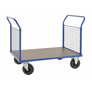 Industrial and Shopping <b>Platform</b> <b>Trolley</b> with Four- and Three-Wheel Options Enclosed Frame OEM Support for Warehouse Storage - Product Image 1