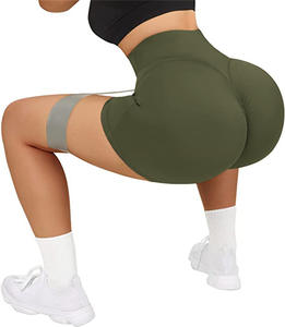 New Brushed Fabric <b>Yoga</b> <b>Shorts</b> Scrunched Seam Fitness Biker Running Workout <b>Shorts</b> Custom Logo <b>Woman</b> Activewear <b>Shorts</b> - Product Image 5