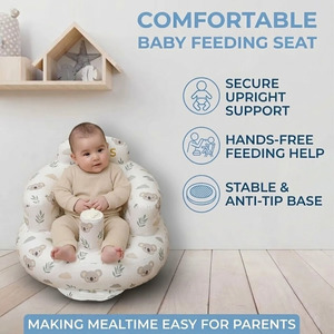 Sofá Inflable para Bebés Polar Bear, para Bebés de <span class=keywords><strong>3</strong></span> Meses en Adelante, Asiento de Piso para Comer con Bomba de Aire Integrada - Product Image 4