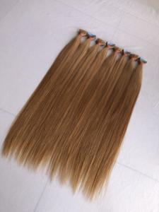 Extensions de cheveux en ruban Remy lisses alignées sur des cuticules vierges malaisiennes de 24 pouces, couleur #12, vente en gros de vendeur de cheveux indiens - Product Image 2