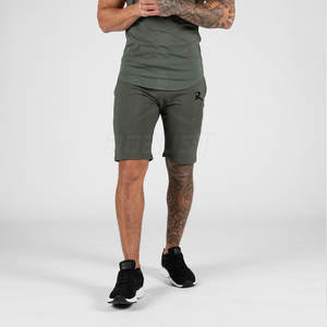 2024 hommes Shorts de gymnastique personnalisé haute rue Style solide motif non tissé tissage décontracté et à la mode entraînement vêtements de course - Product Image 5