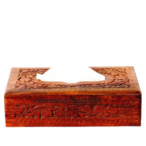 Porta Cajas de Pañuelos de Madera Maciza Pulida Artesanalmente, Ecológico, Elegante y Funcional para Decoración del Hogar, Baño, Dormitorio, Sala de Estar - Product Image 5