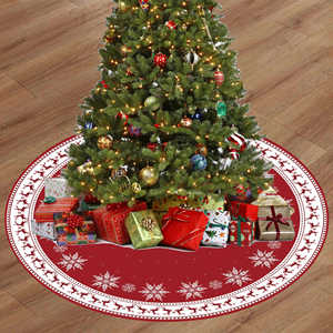 Livraison rapide décoration <span class=keywords><strong>de</strong></span> fête <span class=keywords><strong>de</strong></span> noël 28/35/48 pouces personnalisé exquis arbre bas tablier imprimé arbre <span class=keywords><strong>de</strong></span> noël jupe - Product Image 4