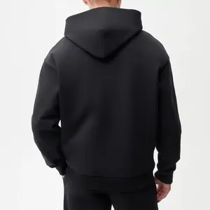 Pakistan Manufacture Cotton Hooded Pullover Sweatshirt <b>Mock</b> <b>Neck</b> Premium Heavy Fleece Oversized Custom Men's Hoodies - Product Image 3