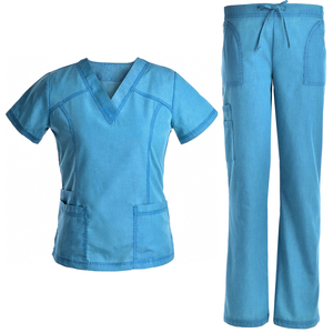 Tenue d'uniforme d'hôpital personnalisée, vêtements de travail en jersey et pantalon droit pour salon dentaire, ensemble de gommage beauté et médical - Product Image 3