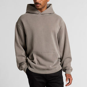 Sudaderas con capucha en blanco con logotipo personalizado de alta calidad, sudaderas con capucha de gran tamaño con hombros caídos, ropa de calle para hombres - Product Image 2