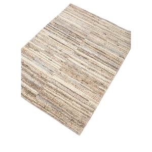 Alfombra de Lana Afgana Tejida a Mano, Color Marfil, Estilo Boho Re-1335, Diseño Abstracto a Rayas, Rectangular, para Sala de Estar, Pasillo o Entrada - Product Image 2