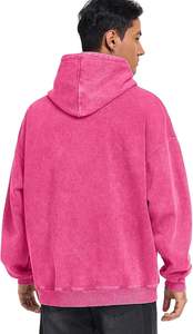 เสื้อมีฮู้ดแฟชั่นแนวสตรีทสำหรับผู้ชายเสื้อแบบสวมหัวมีฮู้ดผ้าคอตตอนซักกรดสวมใส่สบาย - Product Image 4