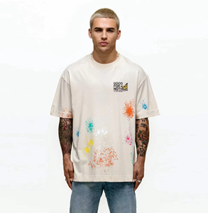 Haute qualité respirant 100 _ coton grande goutte épaule confort hommes vêtements T-Shirts t-shirts amples nouveautés - Product Image 1