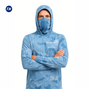 Camiseta de Pesca Personalizada con Logotipo, Protección UPF 50, Secado Rápido, Antibacteriana, Transpirable, de Spandex/Poliéster, Manga Larga, Unisex, Tallas Grandes - Product Image 2