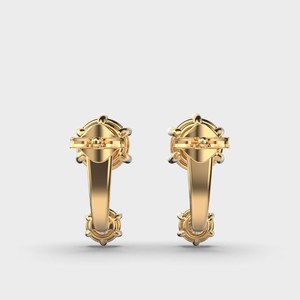 IGI Certified Lab Grown Diamond <b>Drop</b> Stud Earrings 18K Rose / Yellow / White Gold Round Brilliant Diamond Designer Earrings - Product Image 4