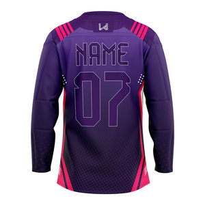 Camiseta de Hockey sobre Hielo Personalizada para 4 Juegos, Impresión por Transferencia de Calor, Bordado, 100% Poliéster, Elástica en Cuatro Direcciones, Ropa Deportiva para Equipos Adultos - Product Image 5