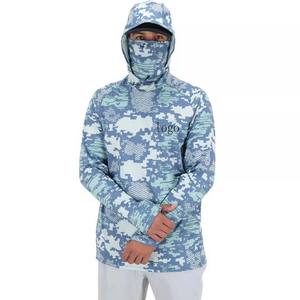 Ropa de pesca UPF 50 + Camisas de pesca de manga larga transpirables de secado rápido Diseño personalizado Sudaderas con capucha de pesca de camuflaje para la venta Ropa deportiva - Product Image 6