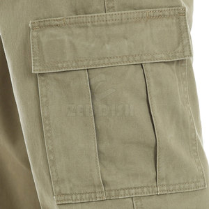 Pantalon cargo décontracté en coton léger et respirant de haute qualité pour homme, taille mi-haute, plissé devant, fermeture éclair, pantalon de survêtement d'hiver - Product Image 5
