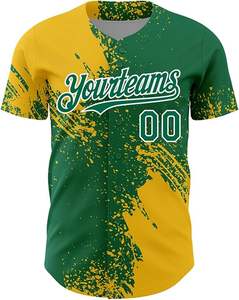Wholesale Cheap Custom 100% <b>Polyester</b> Baseball Jersey Custom Design Baseball <b>Tshirt</b> Breathable Printed Techniques Available Sets - Product Image 1