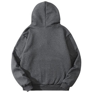 เสื้อฮู้ดแบบสวมหัวพิมพ์ลายพัฟมาใหม่2024ผ้าฟลีซซับในผ้าโพลีเอสเตอร์/ ผ้าฝ้ายลายสีพื้นแบบกำหนดเองสำหรับฤดูหนาว - Product Image 3