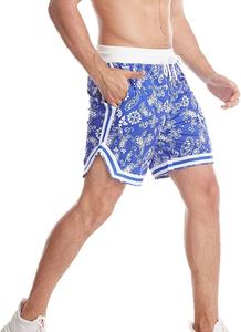 Pantalones cortos deportivos con estampado de Cachemira para hombre, Shorts deportivos informales de secado rápido, de malla transpirable, para baloncesto y verano - Product Image 5