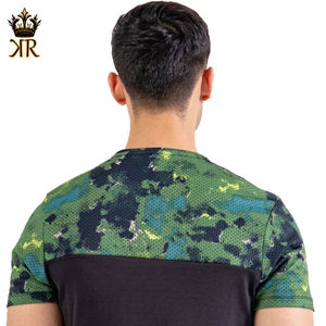 Meilleure vente de t-shirt décontracté pour homme séchage rapide couleur unie tissu tricoté de haute qualité bon pour un usage quotidien - Product Image 6