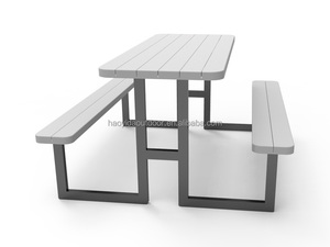 2024 último tipo de calidad superior 100% mesa de picnic de acero personalizable mesa exterior y silla mesa de banco al aire libre - Product Image 2