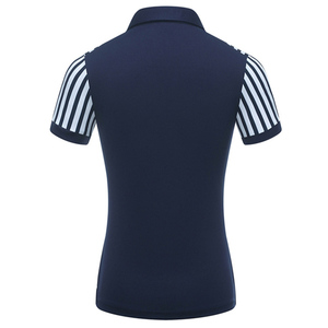 Polos para mujer, camiseta de manga corta de verano, camisetas de punto ajustadas sólidas acanaladas Vintage con logotipo personalizado para mujer - Product Image 2