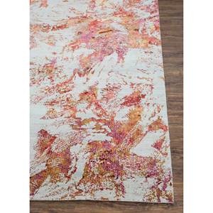 Alfombra Moderna Kavi de Lana y Seda de Bambú Anudada a Mano, Diseño Abstracto Rojo y Naranja Srb(713) para Uso Doméstico - Product Image 4