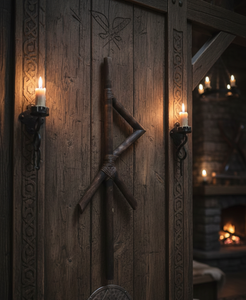 Bâton de rune Algiz viking fait à la main - Symbole de protection nordique en bois - Décoration d'intérieur - Bâton rituel celtique personnalisable - Product Image 4