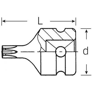 Clés à douille à impact Stahlwille 1/2'' pour vis à profil TORX interne - Product Image 2