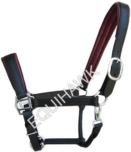 Halter de cheval de style selle anglaise légère en cuir souple avec finition chromée licol de cheval en cuir personnalisé - Product Image 6