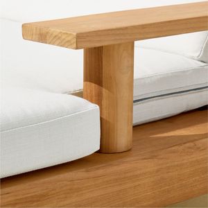 Elegant Sun Lounger Made from Sustainable Materials with Water-Resistant <b>Cushions</b> <b>for</b> All-Season Use - Product Image 5