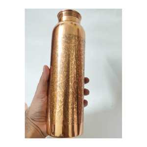 Botellas de agua de cobre Botella de agua personalizada ancha hecha en India con calidad de exportación - Product Image 2
