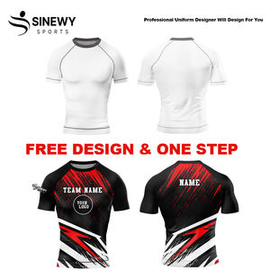 Ventes en gros de t-shirts de sport à manches courtes avec logo personnalisé imprimé, extensible, pour la natation - Product Image 5