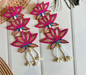 Pendientes de Cuentas en Forma de Corazón Rosa, Pendientes Personalizados con Múltiples Cuentas para Mujer, Joyería Festiva para Fiestas al Mejor Precio - Product Image 2