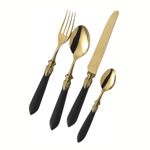 Juego de cubiertos de metal de oro rosa al por mayor, suministros de cocina hechos en la India al precio más bajo para uso en fiestas - Product Image 3