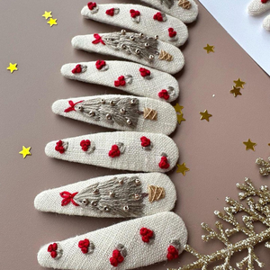 Embroidery <b>Hair</b> Clips <b>for</b> <b>Girls</b> Women, Vintage <b>Hair</b> Clips, <b>Hair</b> <b>Accessories</b> Elegant Floral Embroidery Gift OEM Made in Vietnam - Product Image 1