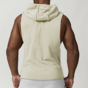 Customizable Printed Sports Fitness <b>Hoodie</b> Summer Workout Men <b>Gym</b> Hoodies Vest Light French Terry Sleeveless <b>Hoodie</b> - Product Image 5