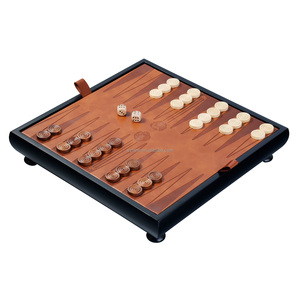 Backgammon <span class=keywords><strong>2</strong></span> trong <span class=keywords><strong>1</strong></span> và quân cờ hộp cờ vua đặt sơn da cao cấp trò chơi gia đình Câu Đố phổ biến - Product Image 6