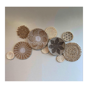 Panier mural en jonc de mer tissé Décoration murale multifonctionnelle du Vietnam et plateau de présentation d'aliments naturels - Product Image 4