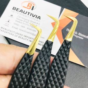 แหนบขนตาปลอม90องศาปรับแต่งได้สีทองพลาสม่าปลายแหลมสแตนเลสฉลากส่วนตัว - Product Image 5