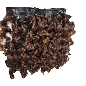 Cheveux humains vietnamiens Remy Loose Deep Wave Curly Bundle Cheveux humains Deep Wave Clip Tip Tape Ins Cheveux humains de gros sans colle HD - Product Image 4