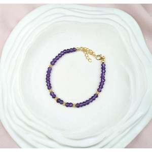 AAA+ Handmade Amethyst Ball <b>Bracelet</b> <b>Gemstone</b> Jewelry with Garnet Opal Onyx Pearl Jade for Christian Occasions Gift Idea - Product Image 3