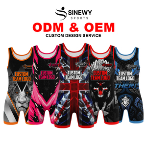 Ropa Deportiva al por Mayor Bsci, la Mejor Calidad, Spandex/Poliéster, Adulto, Reversible, Tallas, Ropa Deportiva, Singlet de Lucha Libre - Product Image 3