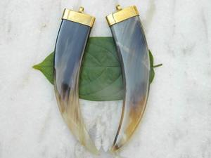 Collier pendentif unique en corne de buffle circulaire pour femmes et filles Style animal classique Poli Naturel Artisanat Look Imperméable JAVED - Product Image 5