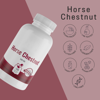 Capsules d'extrait de châtaignier pur et naturel | Capsules végétariennes | Supplément de graine de cheval |