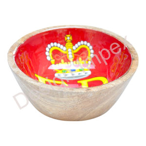 Cuencos de madera multiusos ecológicos para servir y sopa, fideos, Pasta, frutas, vajilla decorativa, cuenco esmaltado para decoración del hogar - Product Image 2