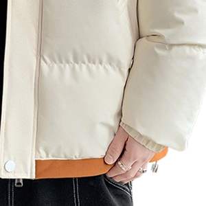 Manteau chaud avec capuche de haute qualité personnalisé bon tissu matériel brillant doudoune veste d'extérieur - Product Image 4