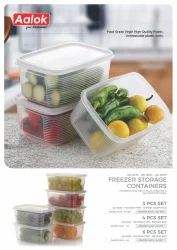 Ensemble de 4 contenants pour réfrigérateur Aalok de 1800 ml - Boîtes de conservation alimentaire en plastique PP sans BPA pour céréales et collations - Blanc - Product Image 6