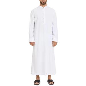 Personnalisé 2024 Hommes Musulman Islamique Jubbah Thobes Haute Qualité Traditionnelle Arabe Qatar Style Robes En Gros Caftan - Product Image 5