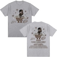 Rappeur Chris Brown Breezy Bowl XX Tour T-shirt Hip Hop hommes femmes mode col rond T-shirt surdimensionné coton t-shirts décontractés Streetwear