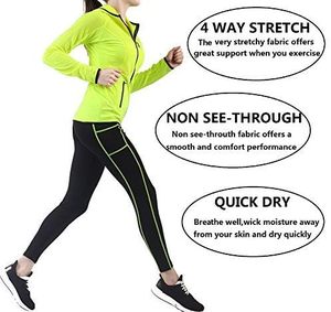 Vêtements actifs pour femmes 2 pièces motif solide Gym Survêtement pour entraînement Yoga Jogging-Legging veste tenue - Product Image 2